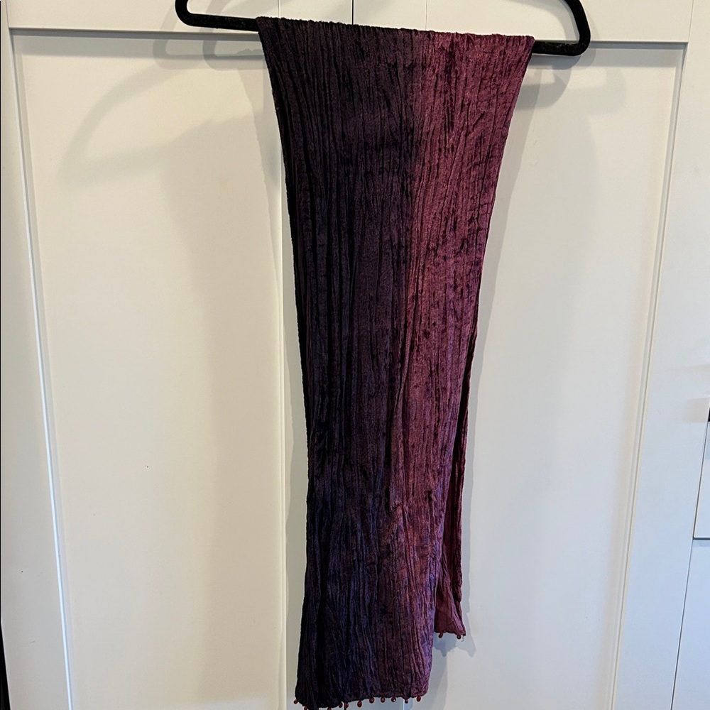 Purple Velvet Scarf